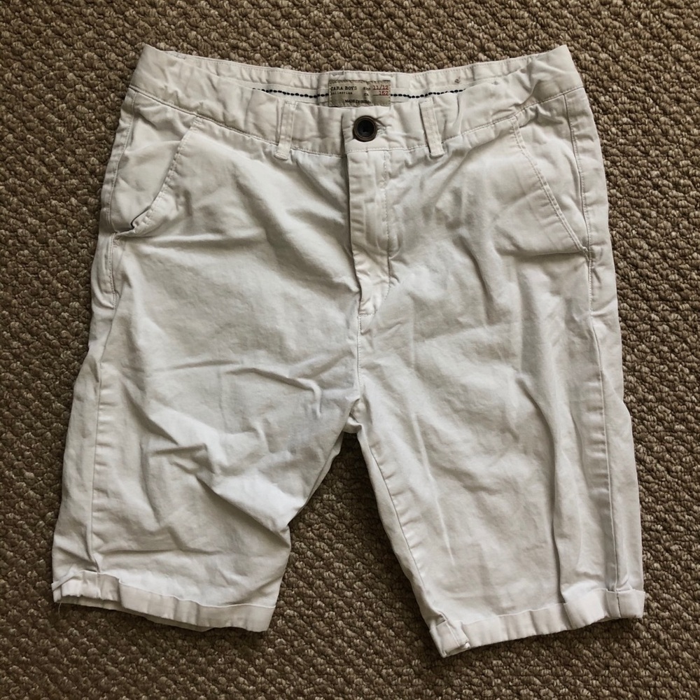 ★ zara boys white bermuda shorts ★